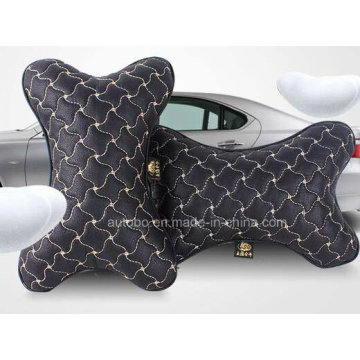 Car Headrest Neck Pillow Bone Shape Windmill Pattern-Black